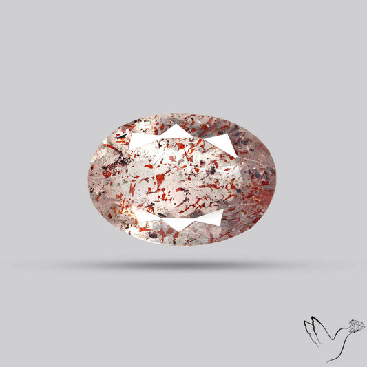 Faceted Lepidocrocite In Quartz