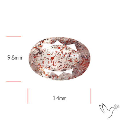 Faceted Lepidocrocite In Quartz