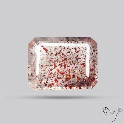 Faceted Lepidocrocite In Quartz