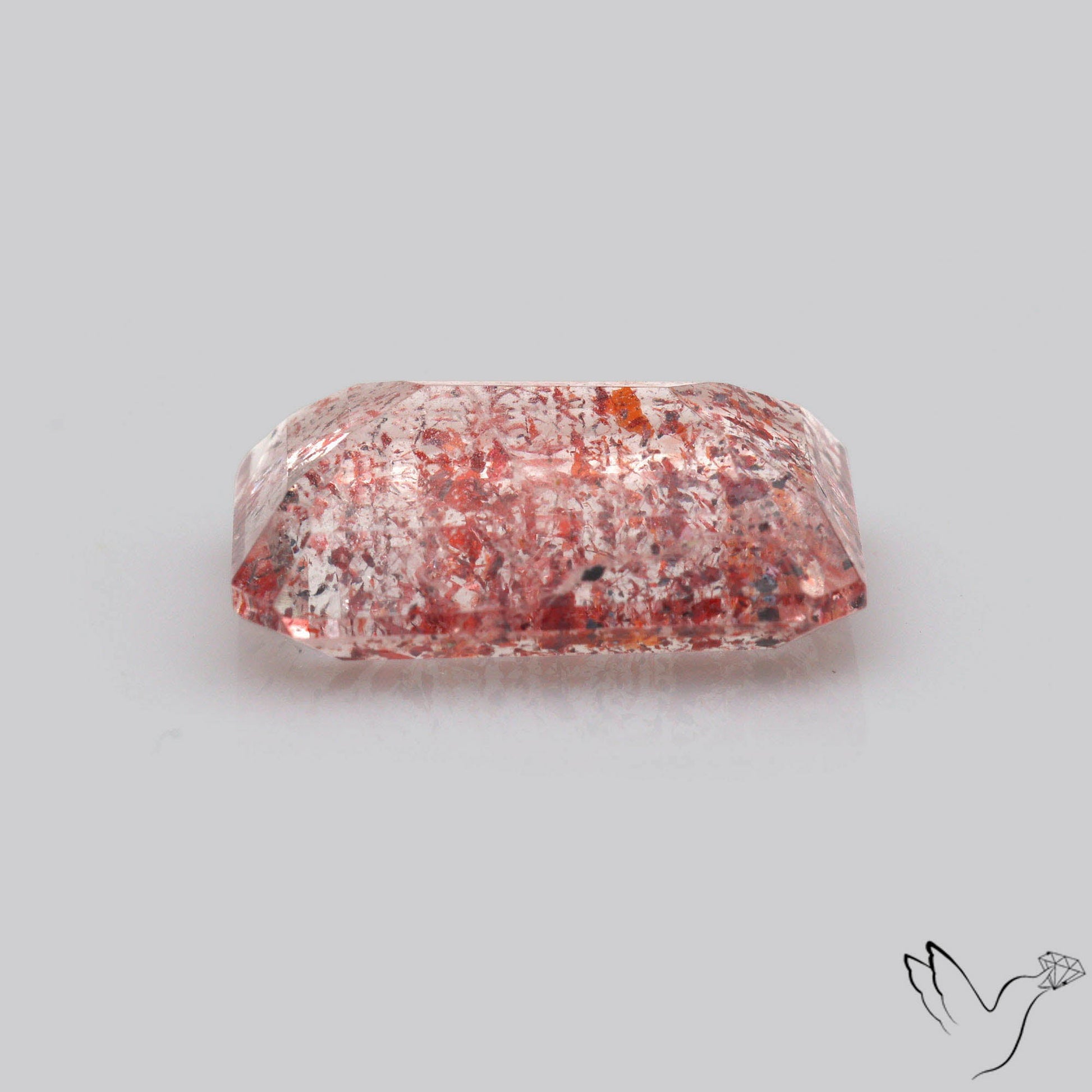 Faceted Lepidocrocite In Quartz