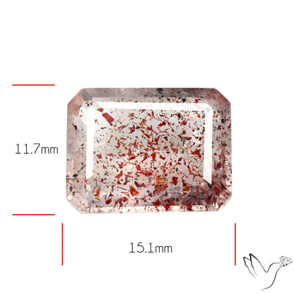 Faceted Lepidocrocite In Quartz