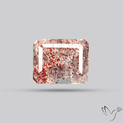 Faceted Lepidocrocite In Quartz