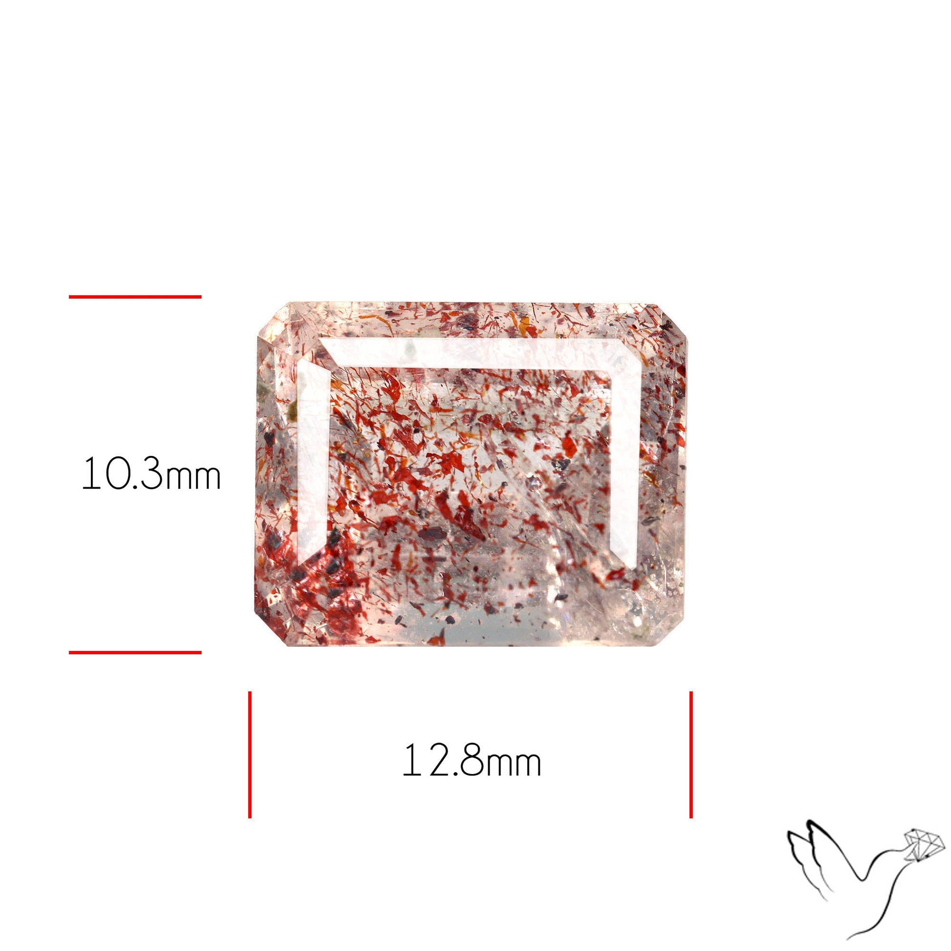 Faceted Lepidocrocite In Quartz