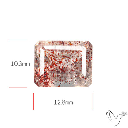 Faceted Lepidocrocite In Quartz