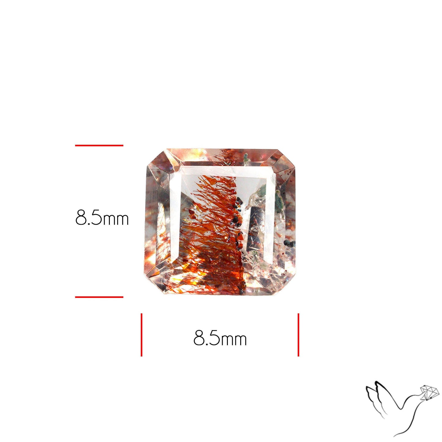 Faceted Lepidocrocite In Quartz