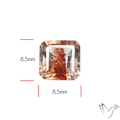 Faceted Lepidocrocite In Quartz