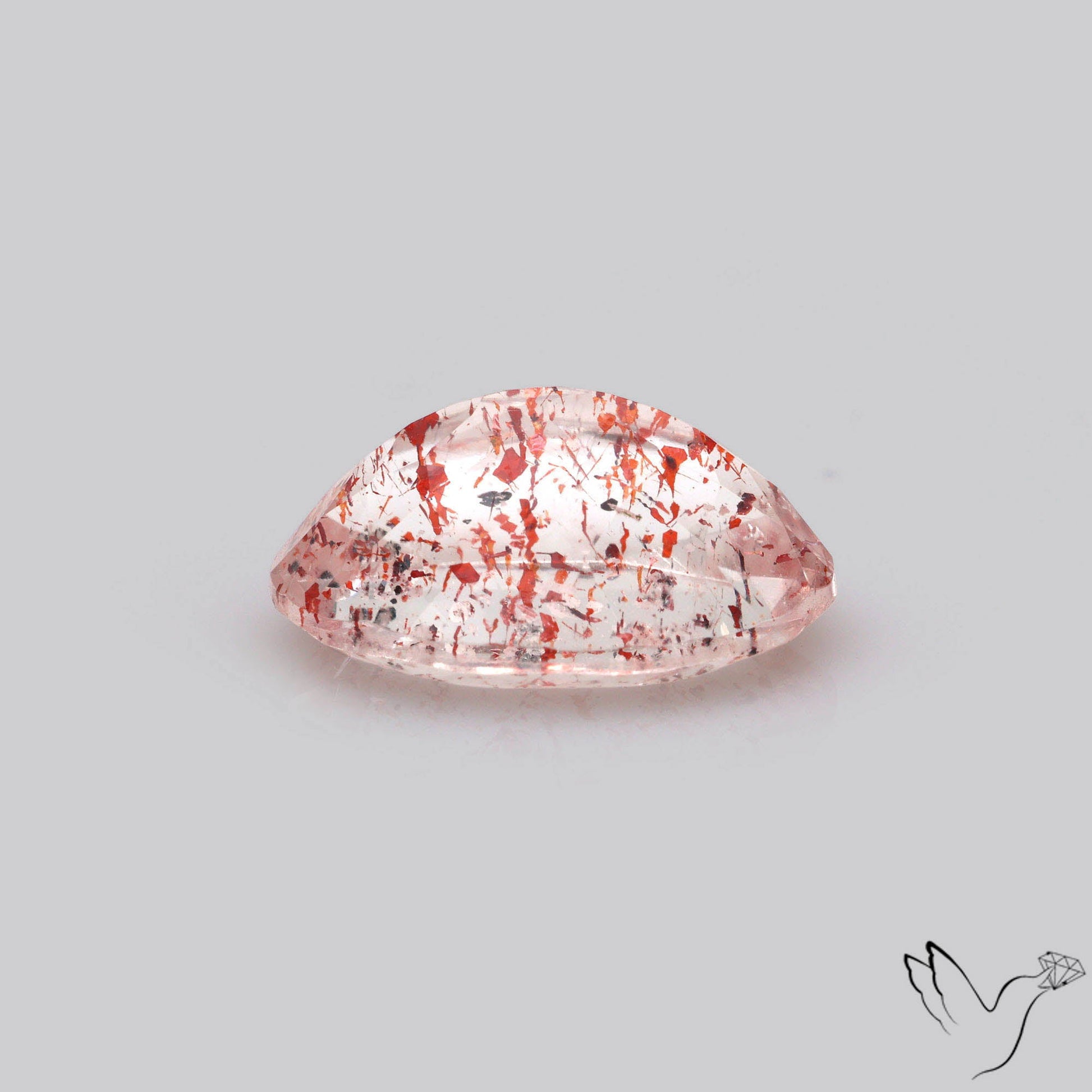 Faceted Lepidocrocite In Quartz