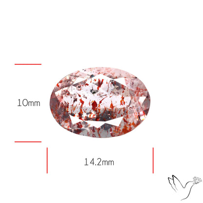 Faceted Lepidocrocite In Quartz