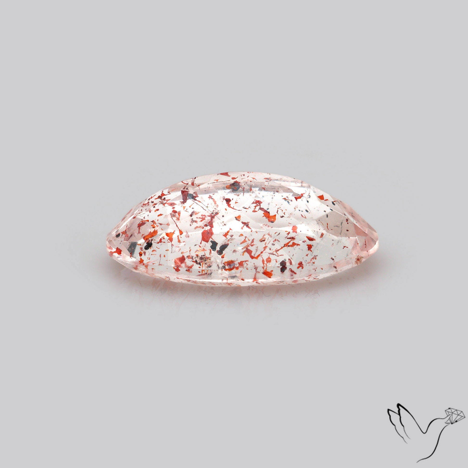 Faceted Lepidocrocite In Quartz