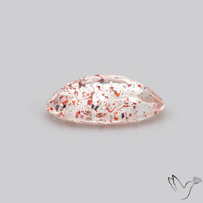 Faceted Lepidocrocite In Quartz