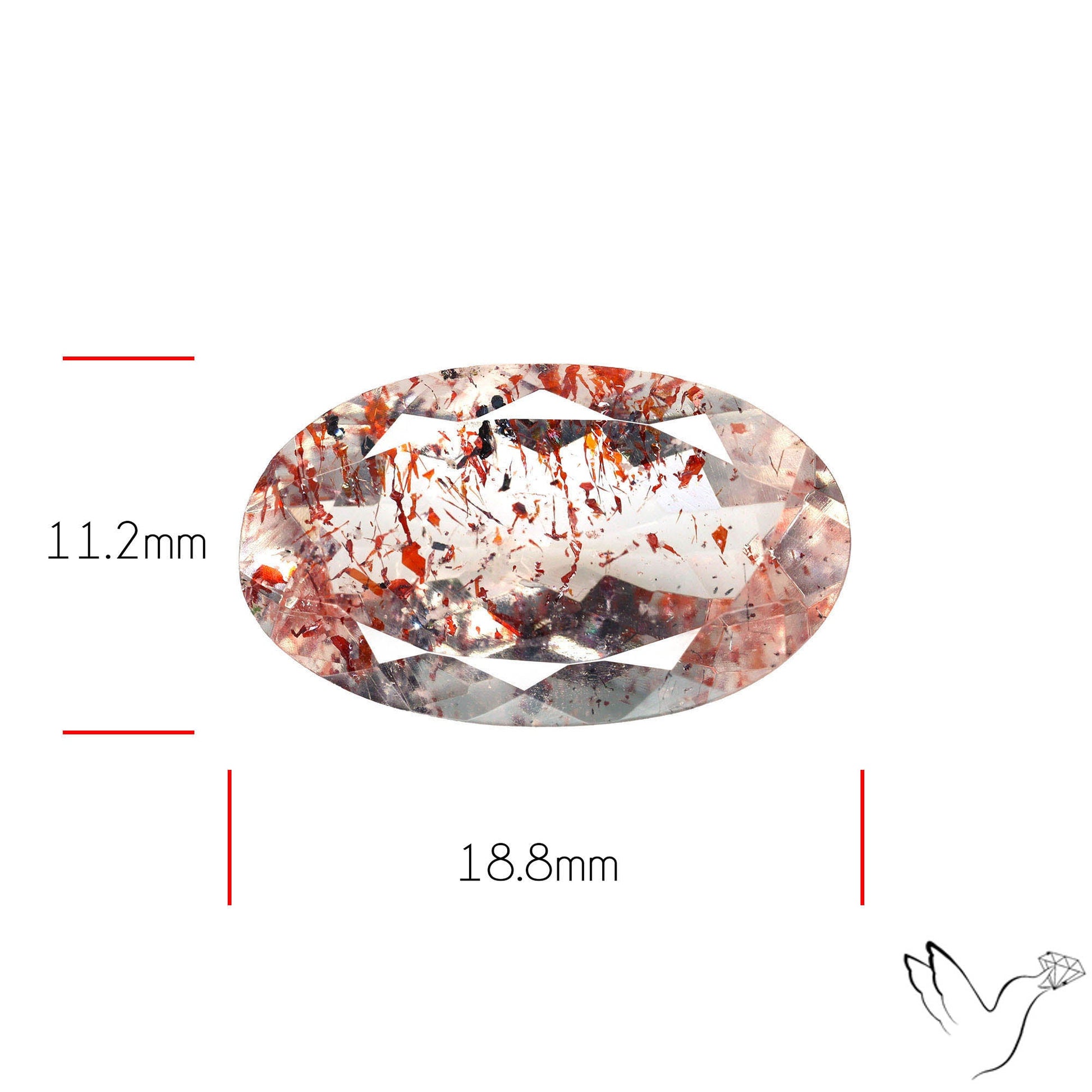 Faceted Lepidocrocite In Quartz