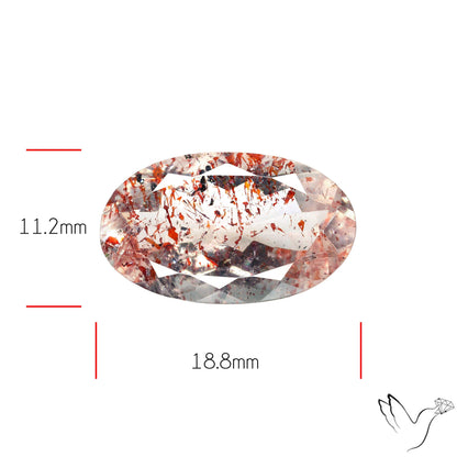 Faceted Lepidocrocite In Quartz