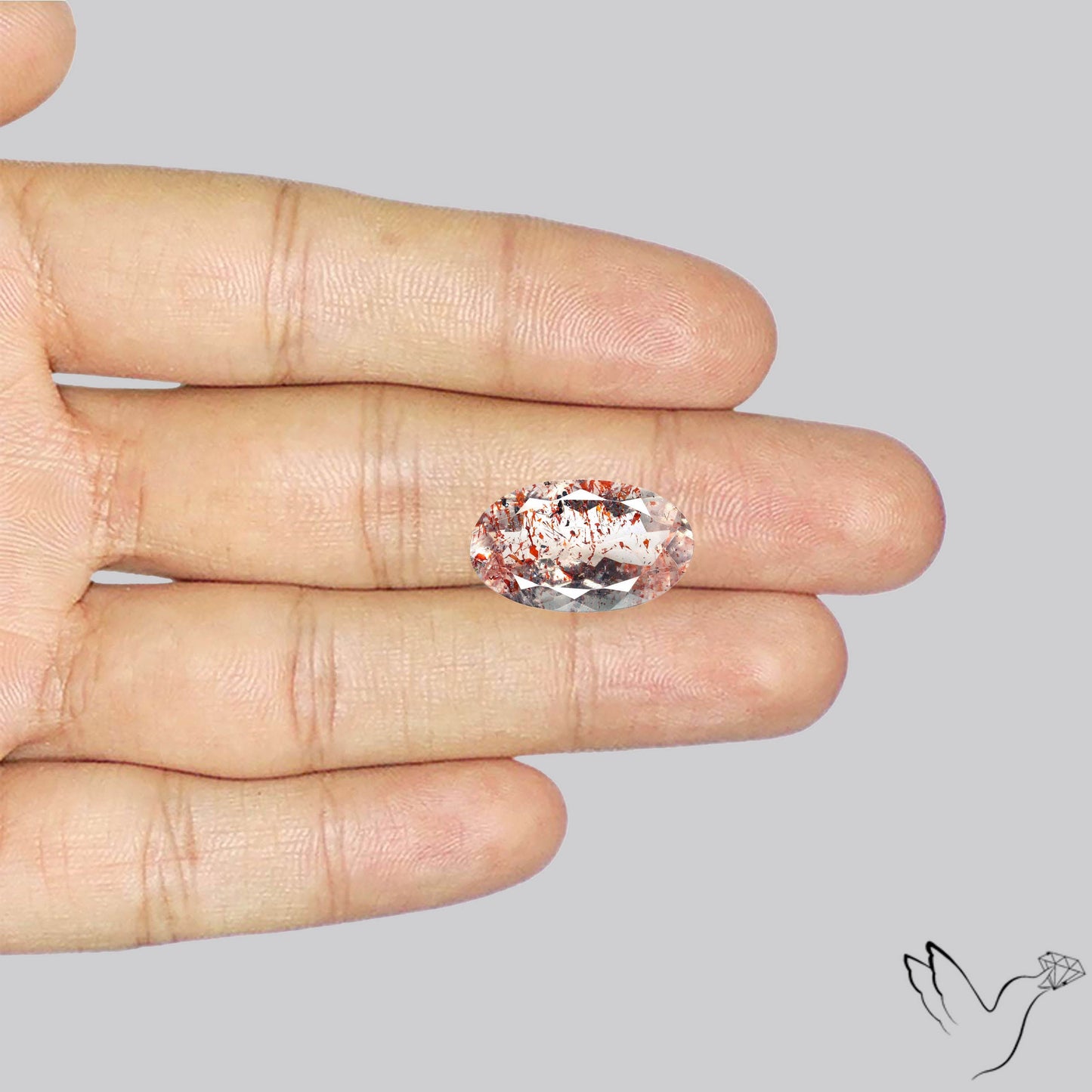 Faceted Lepidocrocite In Quartz