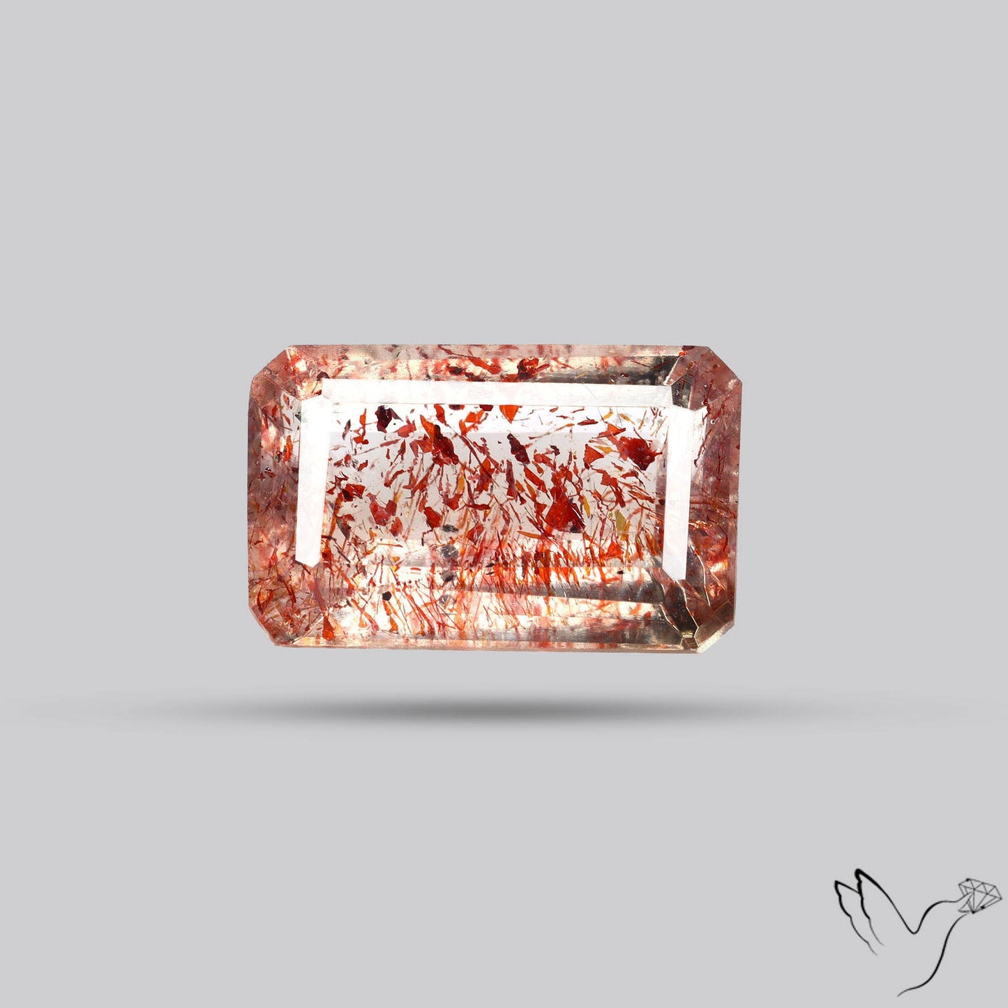 Faceted Lepidocrocite In Quartz