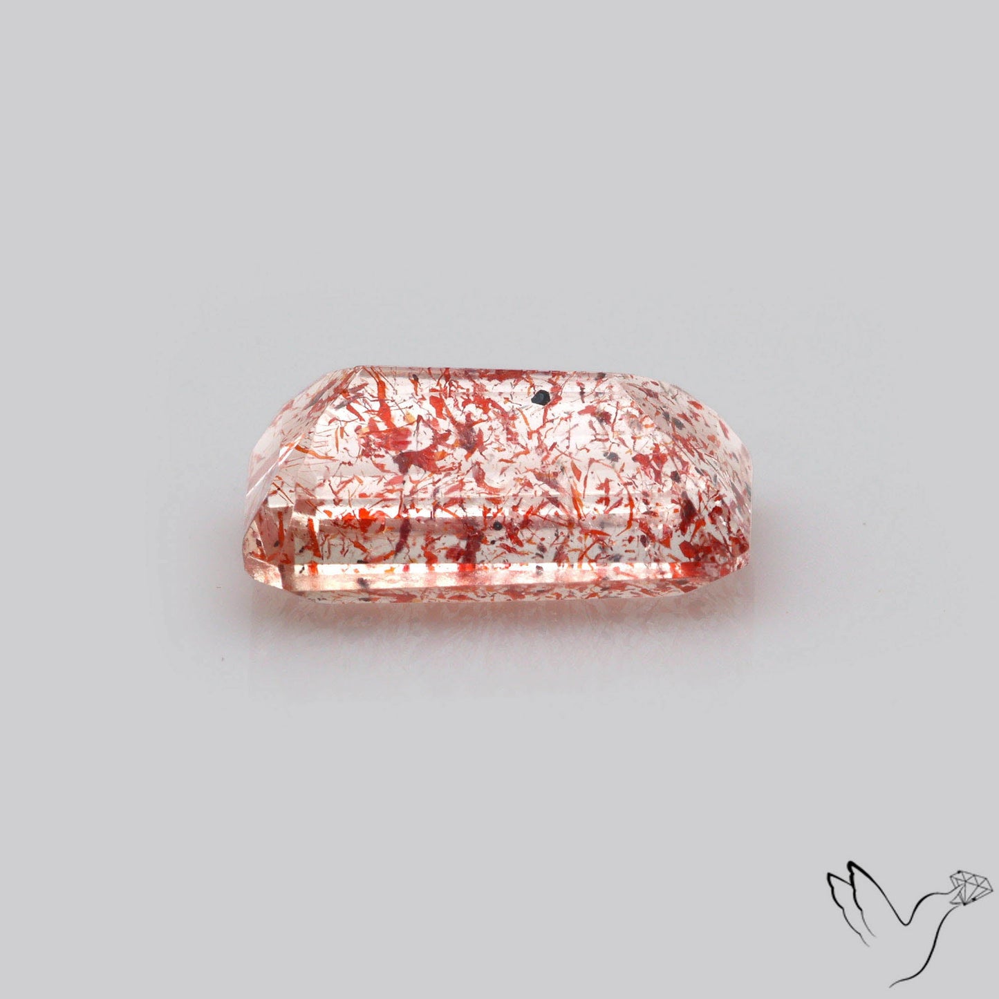 Faceted Lepidocrocite In Quartz