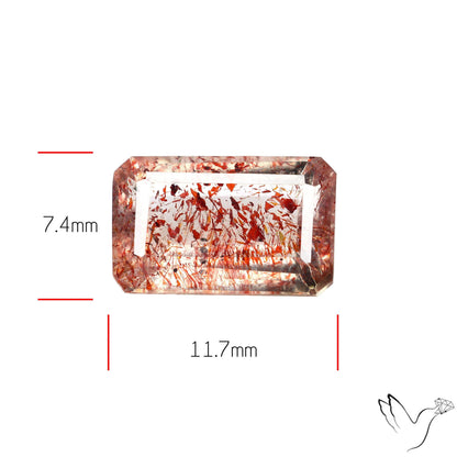 Faceted Lepidocrocite In Quartz