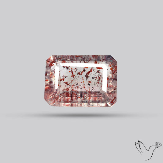 Faceted Lepidocrocite In Quartz