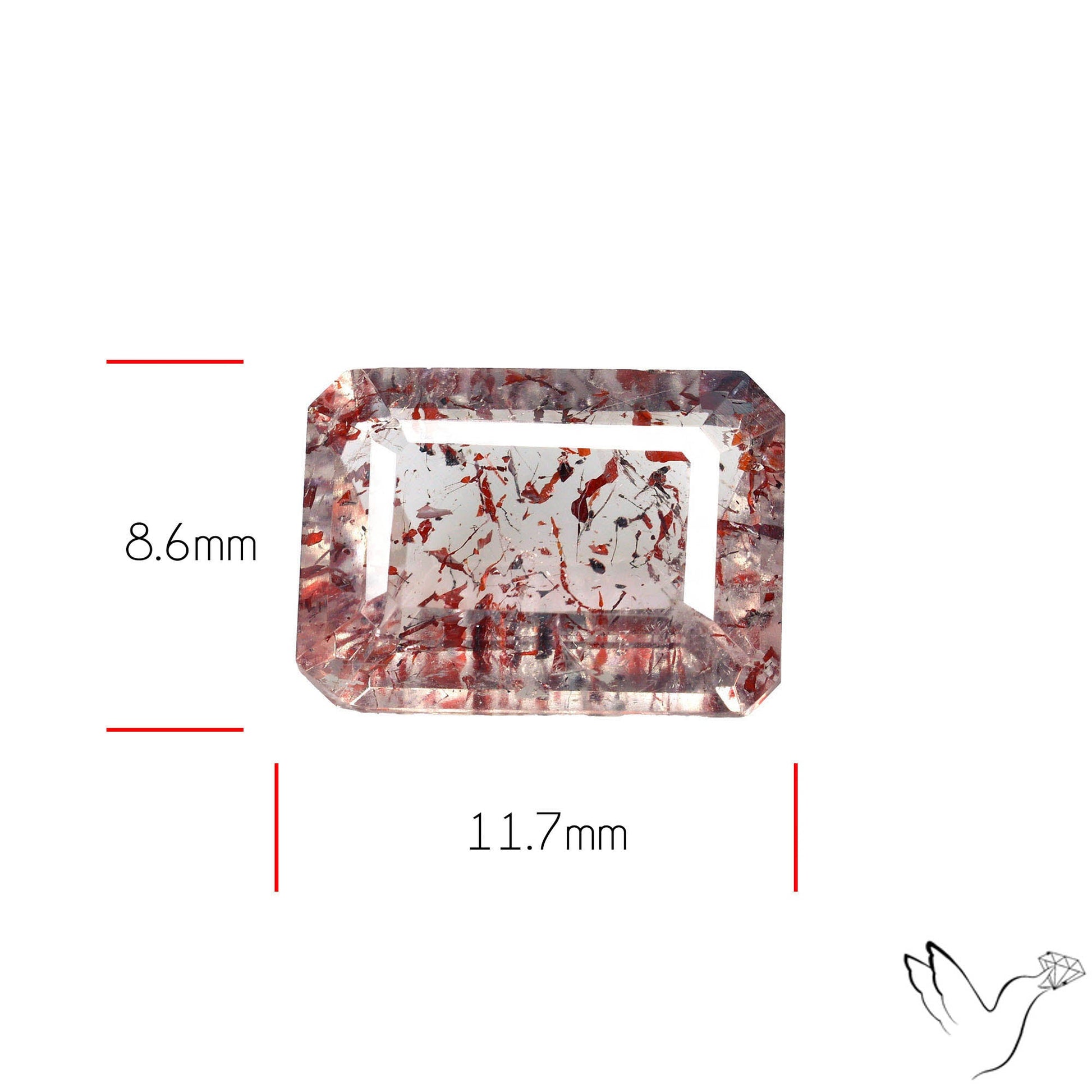 Faceted Lepidocrocite In Quartz