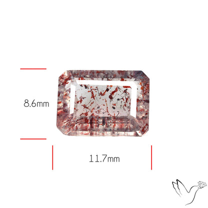 Faceted Lepidocrocite In Quartz