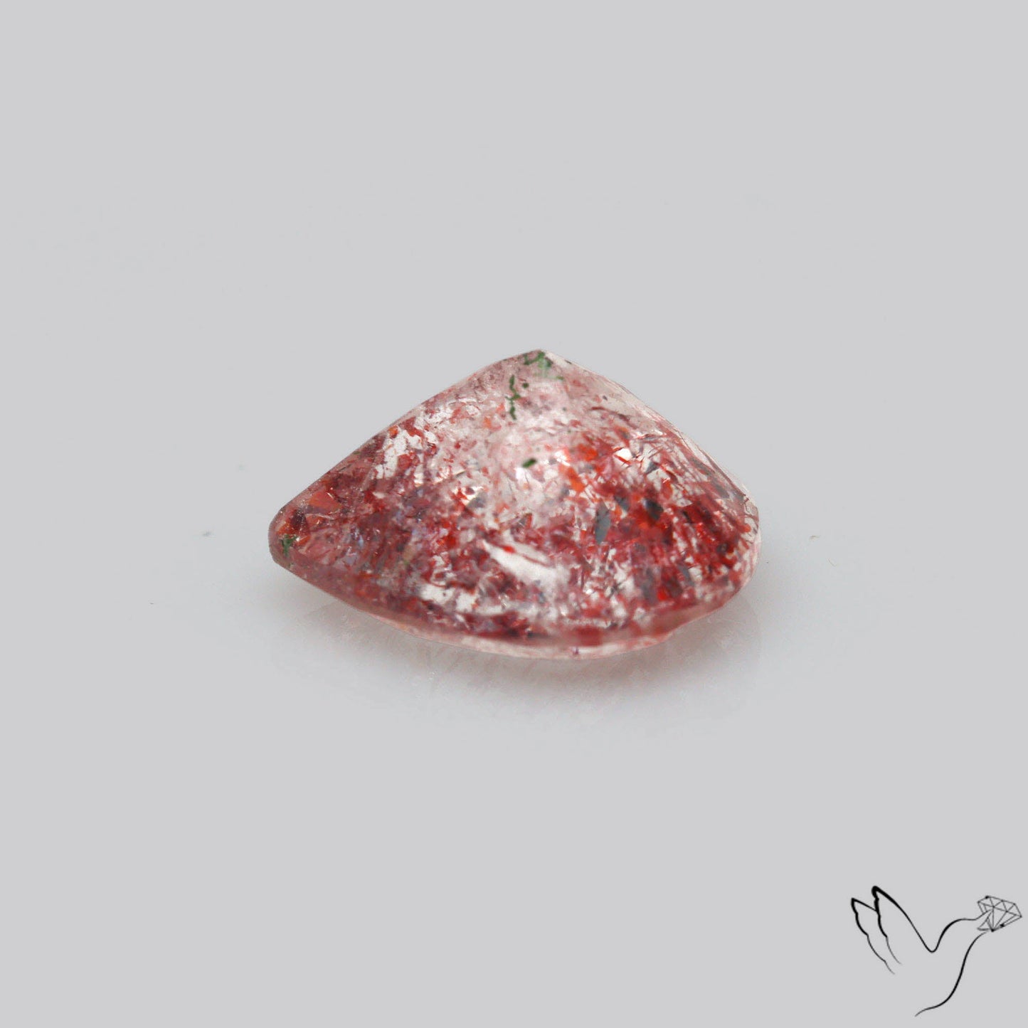 Faceted Lepidocrocite In Quartz