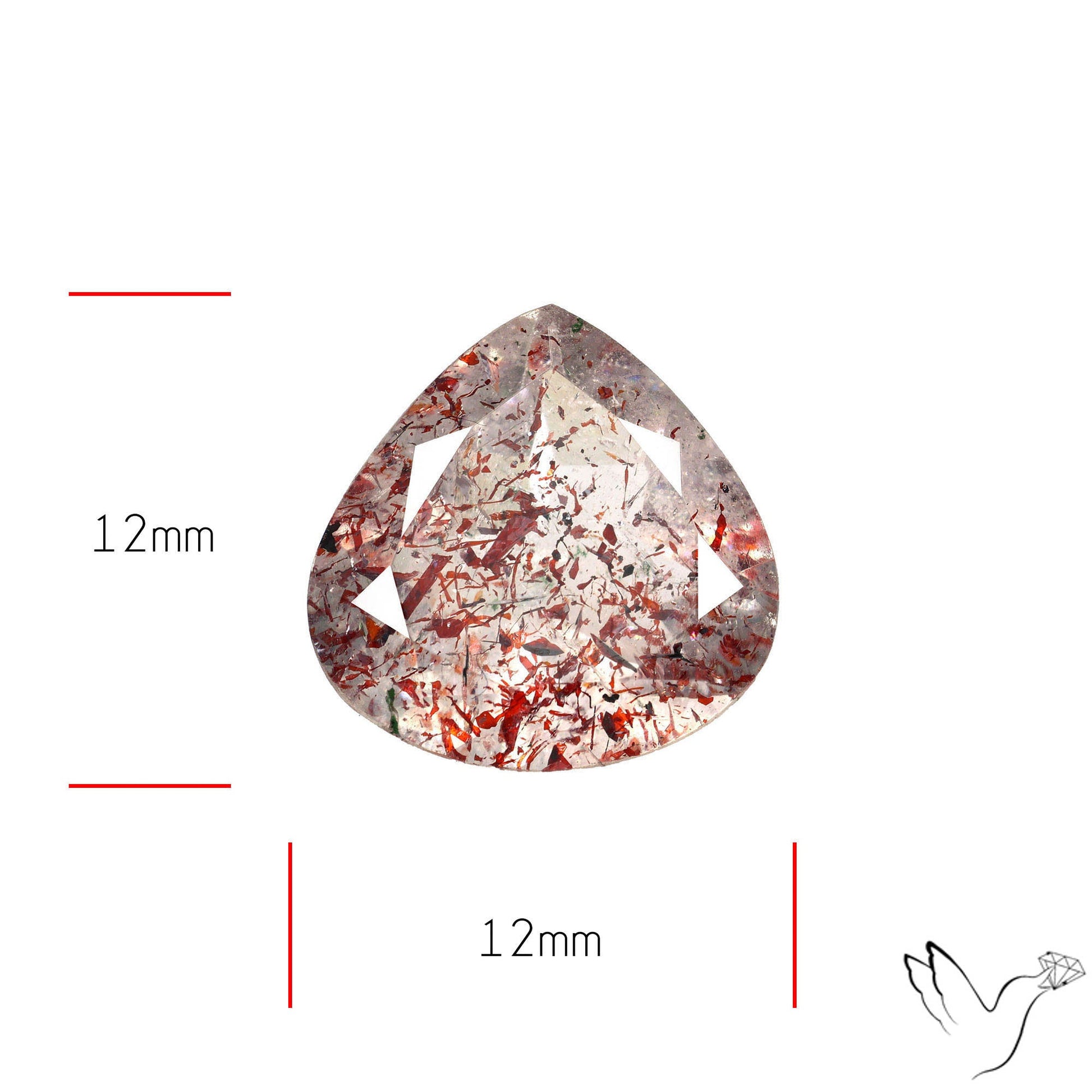 Faceted Lepidocrocite In Quartz