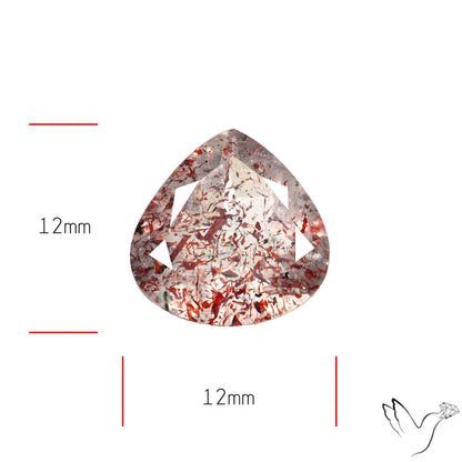 Faceted Lepidocrocite In Quartz