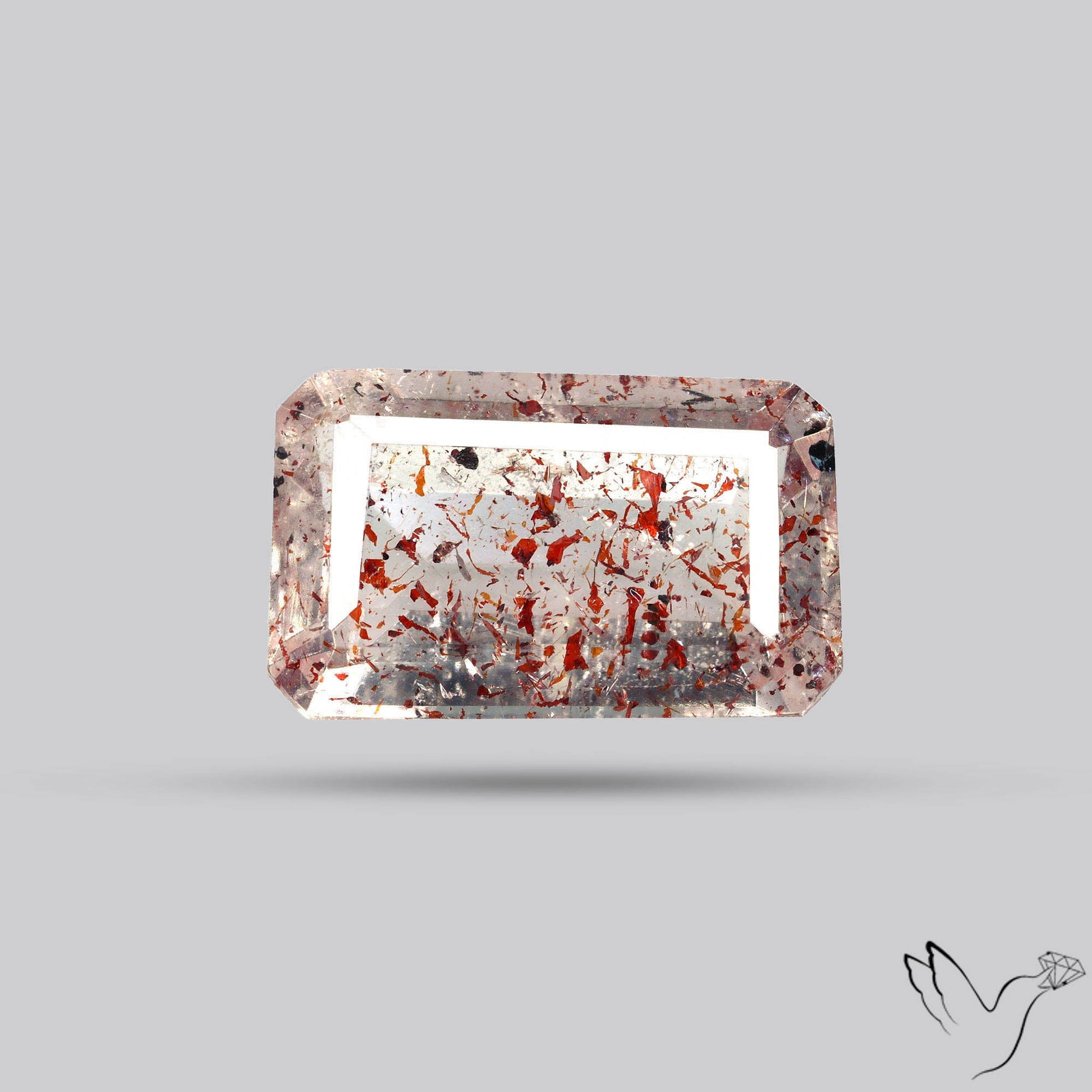 Faceted Lepidocrocite In Quartz