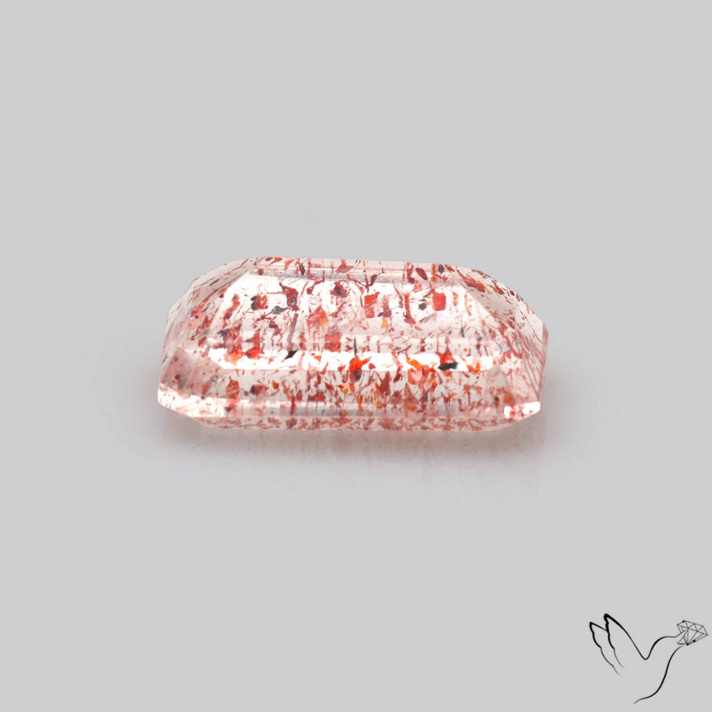 Faceted Lepidocrocite In Quartz