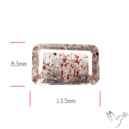 Faceted Lepidocrocite In Quartz