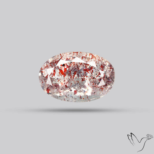 Faceted Lepidocrocite In Quartz