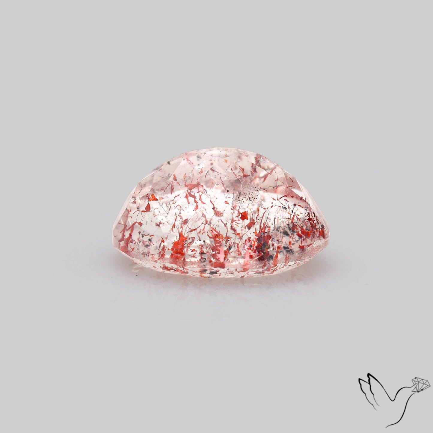 Faceted Lepidocrocite In Quartz