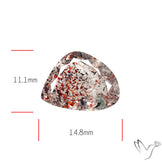 Faceted Lepidocrocite In Quartz