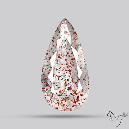 Faceted Lepidocrocite In Quartz