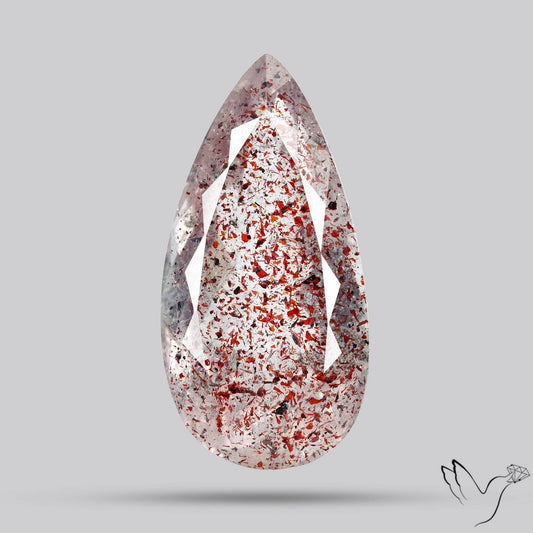 Faceted Lepidocrocite In Quartz