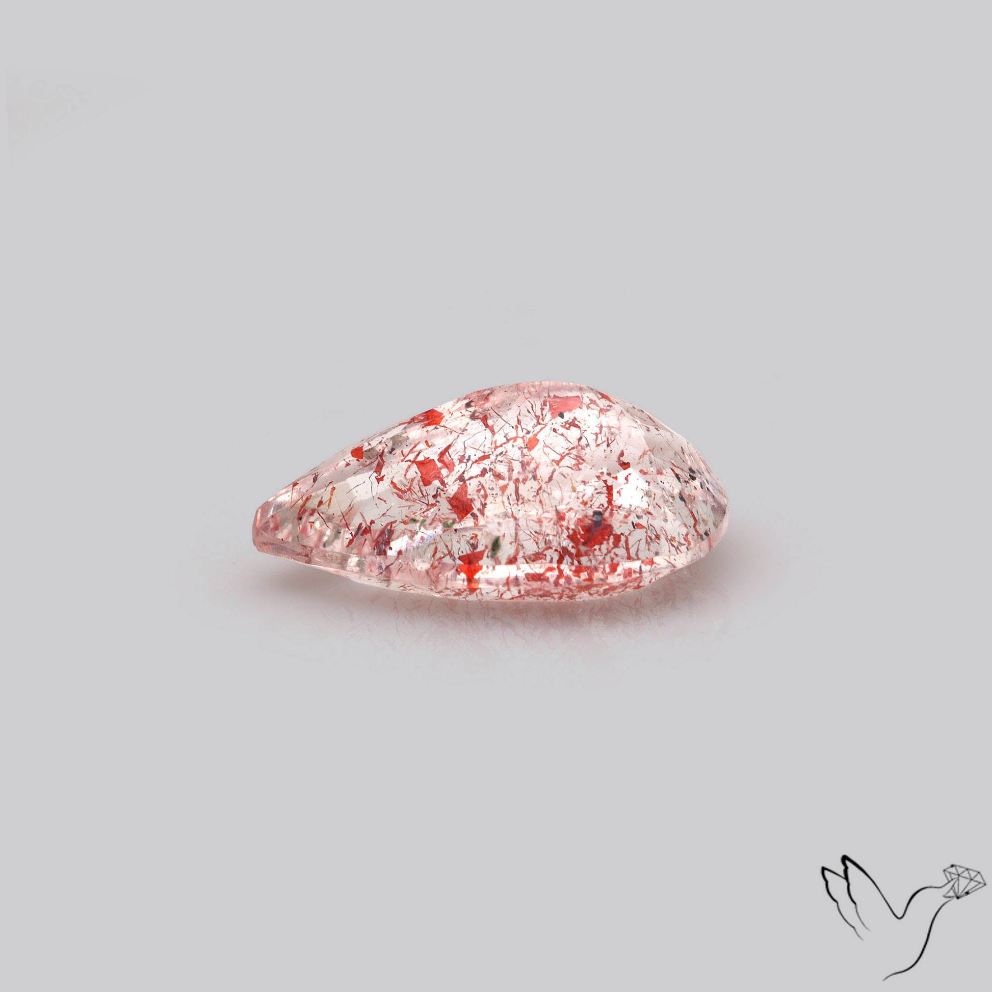 Faceted Lepidocrocite In Quartz