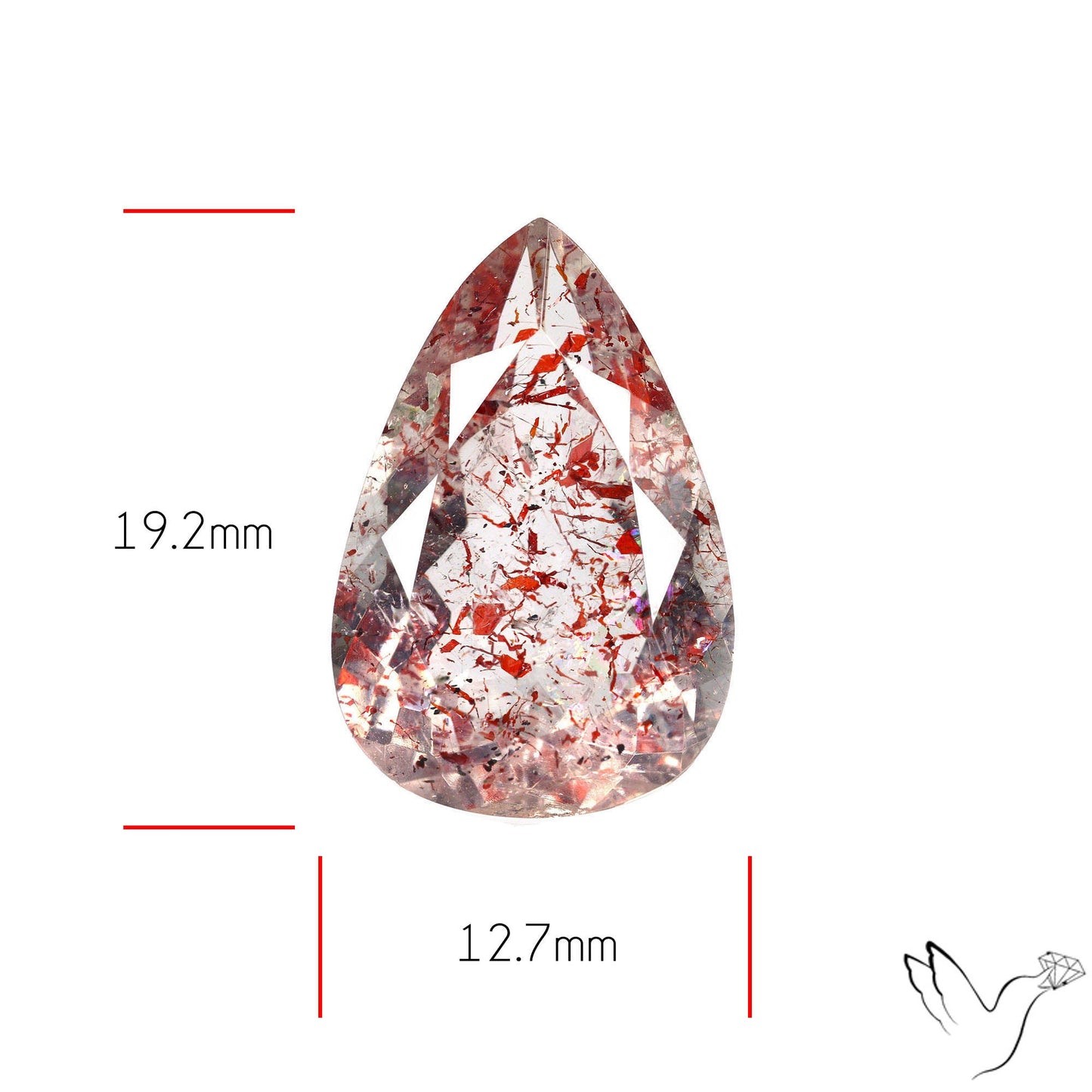 Faceted Lepidocrocite In Quartz