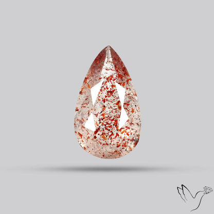 Faceted Lepidocrocite In Quartz