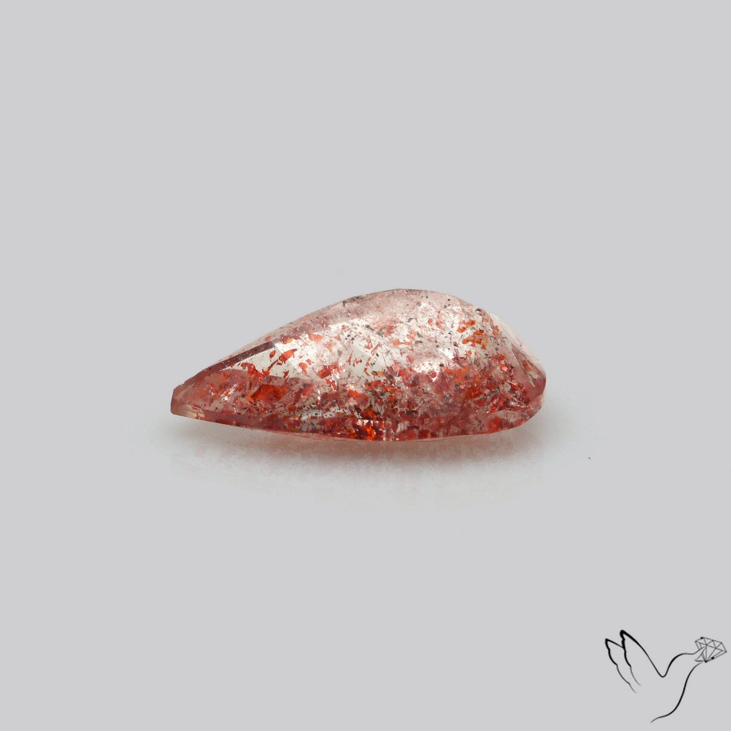 Faceted Lepidocrocite In Quartz