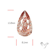 Faceted Lepidocrocite In Quartz