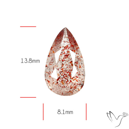 Faceted Lepidocrocite In Quartz