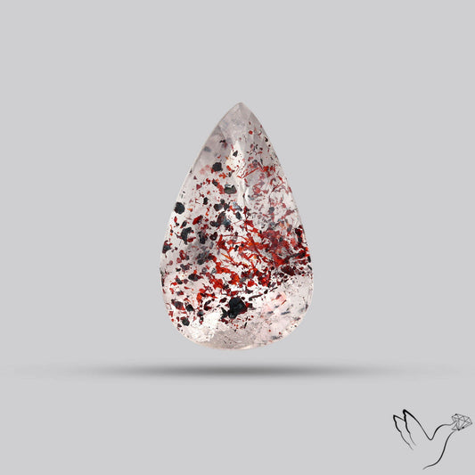 Faceted Lepidocrocite In Quartz