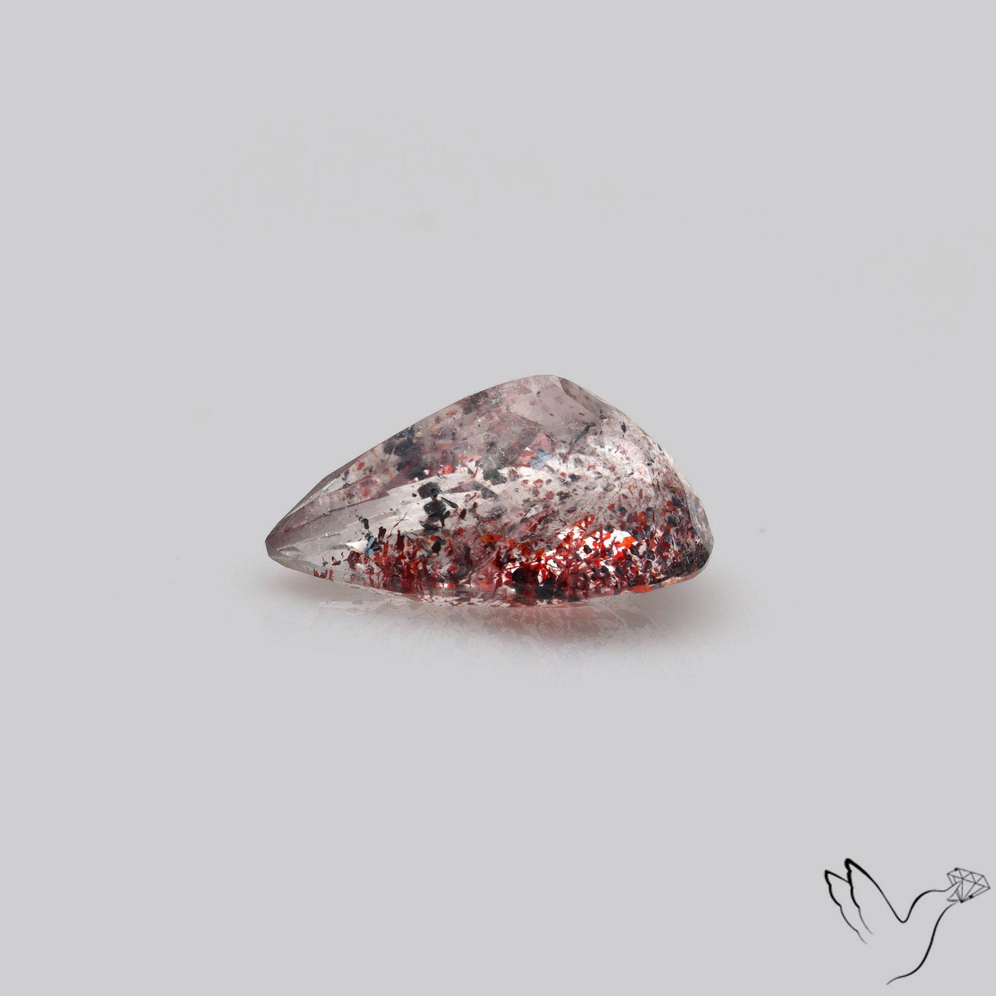 Faceted Lepidocrocite In Quartz