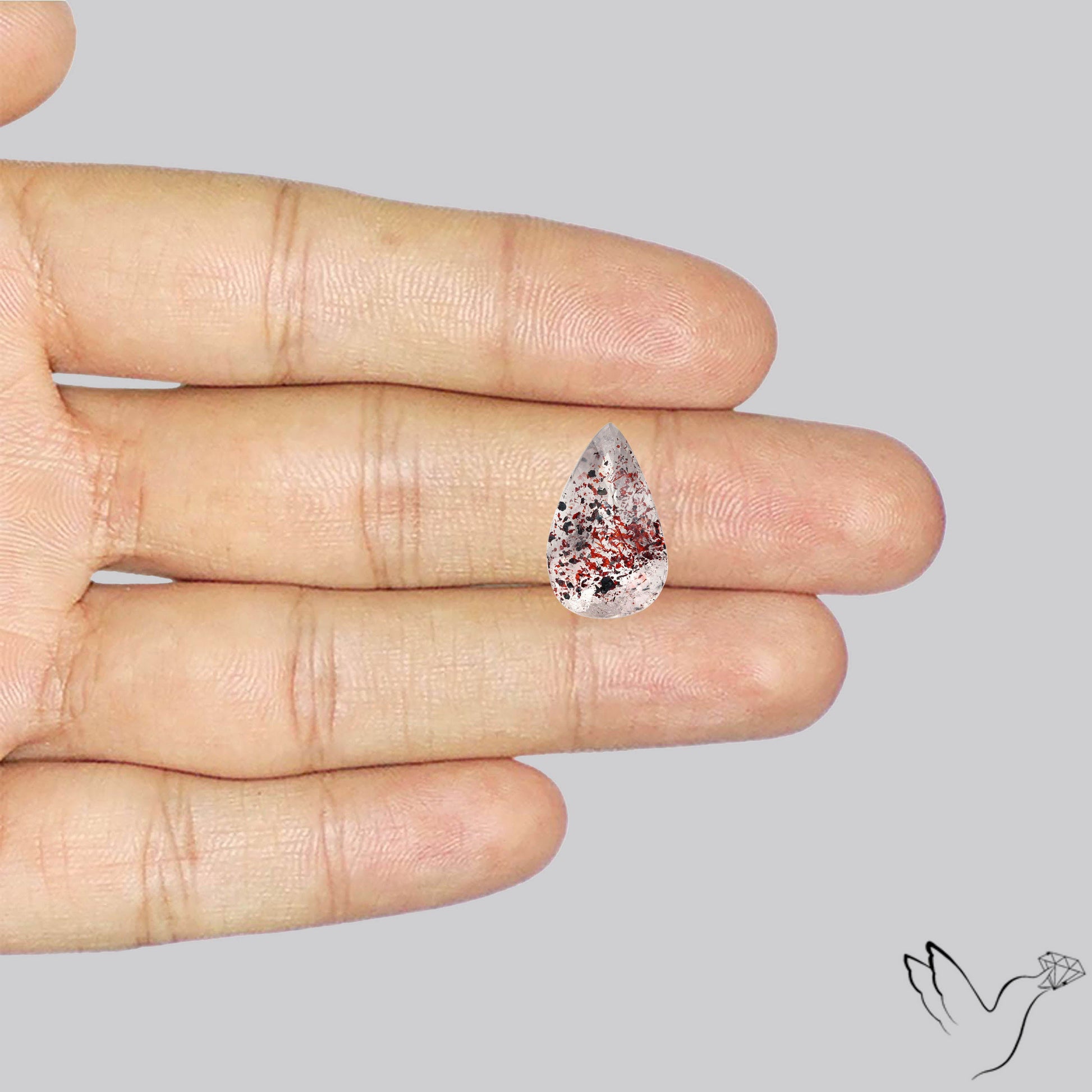 Faceted Lepidocrocite In Quartz