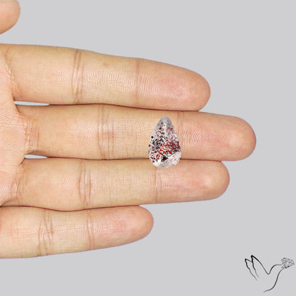 Faceted Lepidocrocite In Quartz