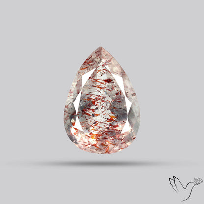 Faceted Lepidocrocite In Quartz