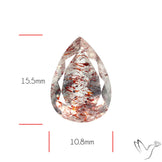 Faceted Lepidocrocite In Quartz