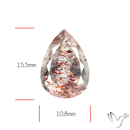 Faceted Lepidocrocite In Quartz