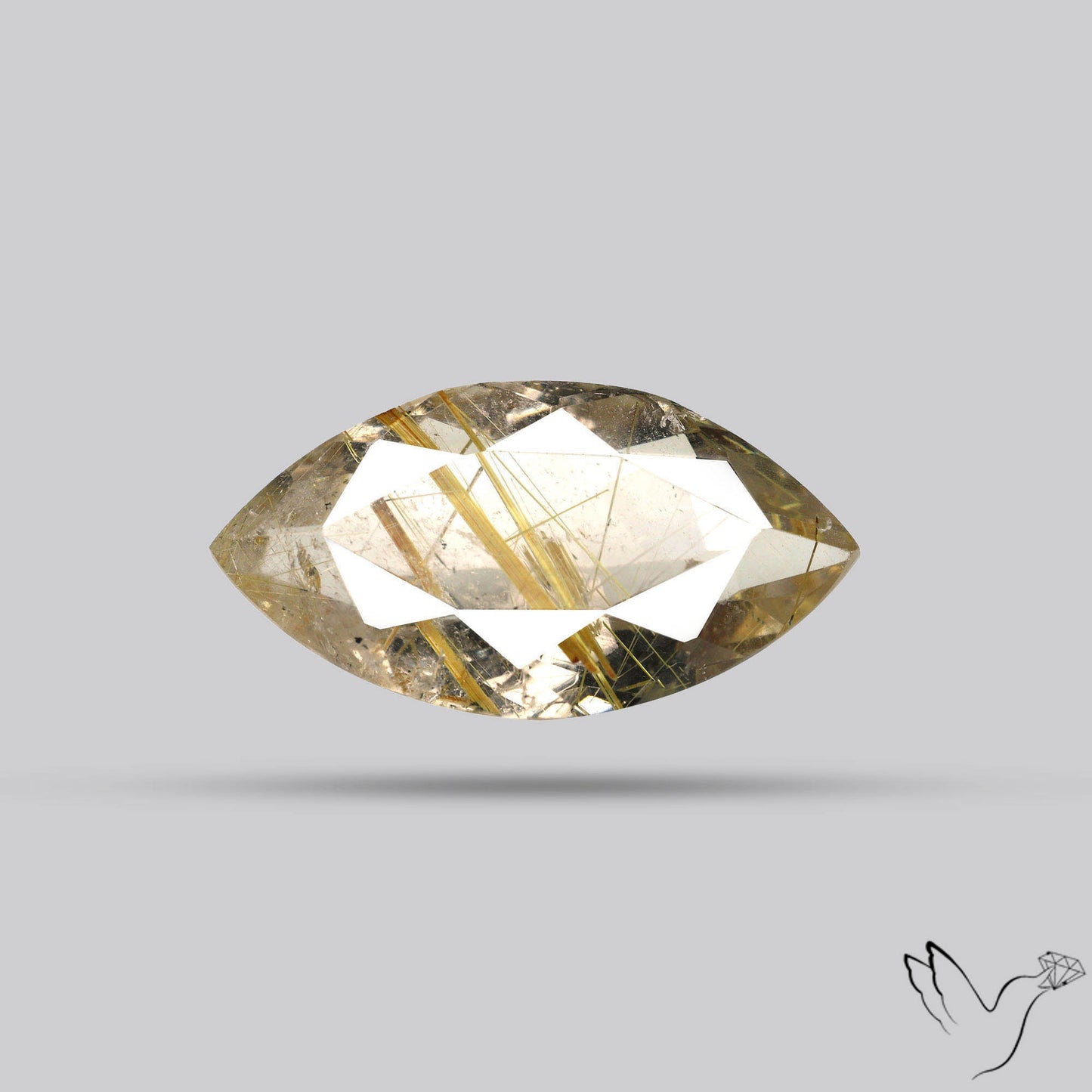 Faceted Golden Rutilated Quartz