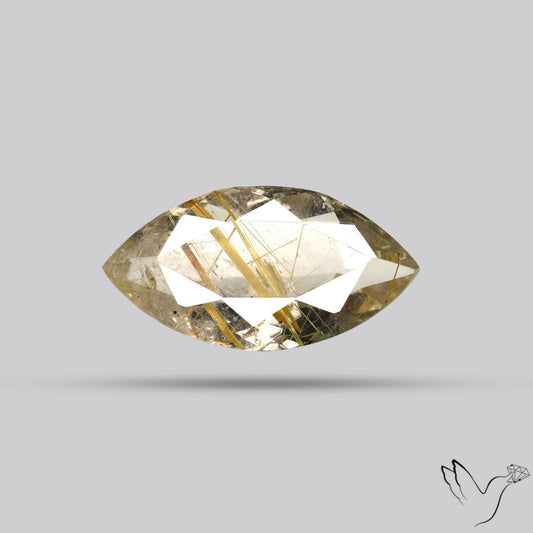Faceted Golden Rutilated Quartz