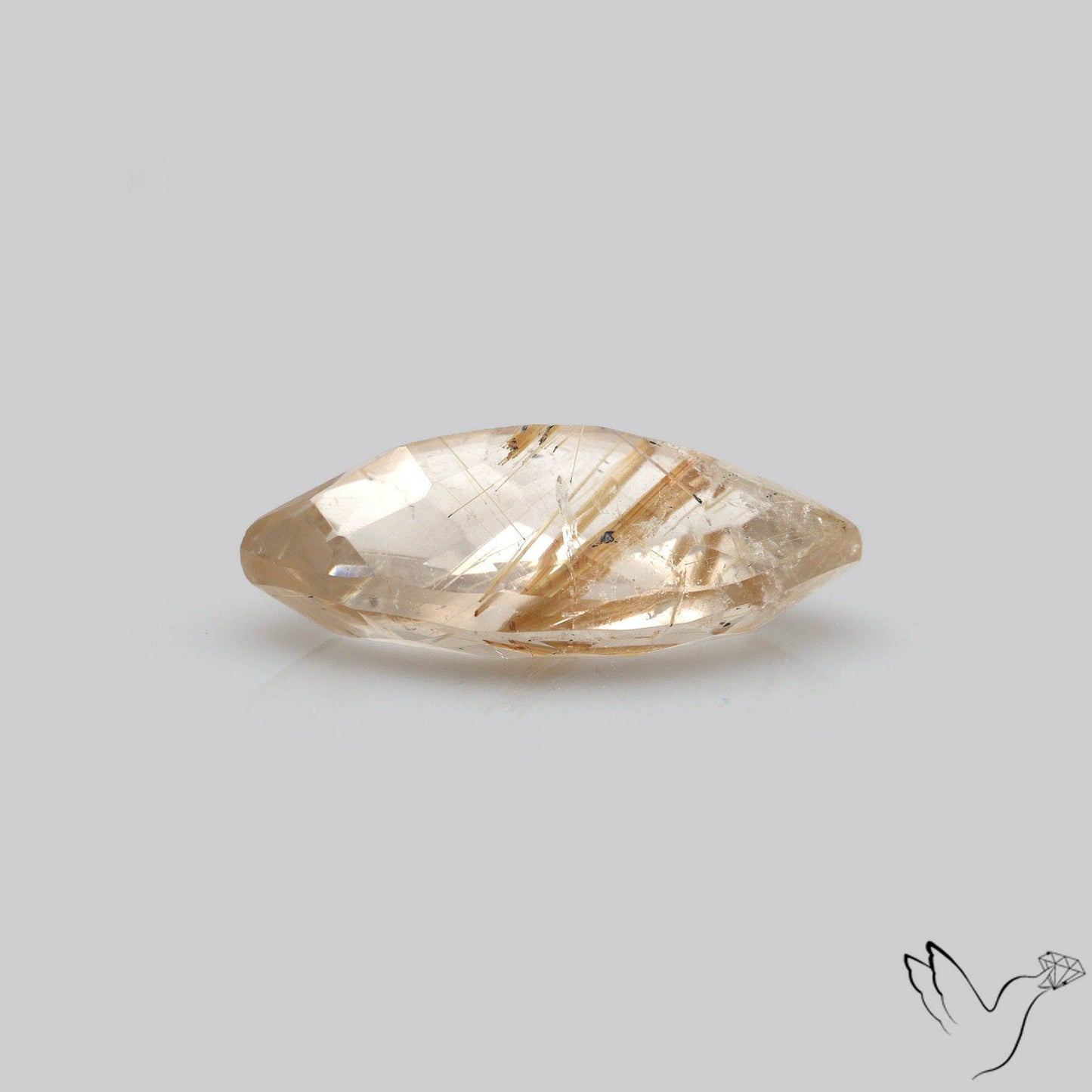 Faceted Golden Rutilated Quartz